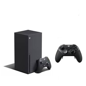 MS Console Microsoft Xbox Series X + Manette Xbox Elite Noir Noir - Publicité