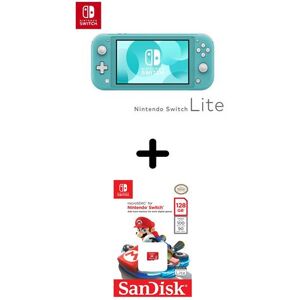 Console portable Nintendo Switch Lite Turquoise + Carte mémoire microSD SanDisk SDSQXAO-128G-GNCZN 128 Go Rouge Turquoise - Publicité