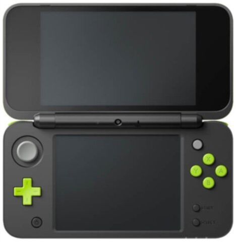 Refurbished: NEW 2DS XL W/ AC Adapter, Black & Lime Green, Unboxed