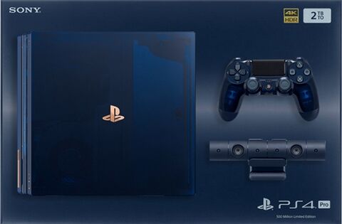 Refurbished: Playstation 4 Pro 2TB 500 Million Blue + Blue Camera, Boxed