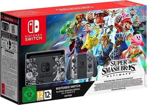 Refurbished: Switch Console, 32GB Smash Bros+Smash Grey Joy-Con (No Game), Boxed