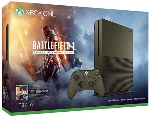 Refurbished: Xbox One S 1TB Military Green (No Game), Boxed