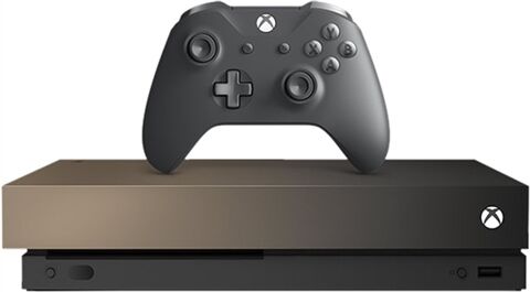 Refurbished: Xbox One X Gold Rush Ed. Gold/Grey (No Game), Boxed