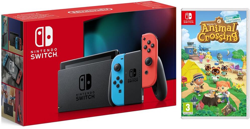 NINTENDO Switch Neon &amp; Animal Crossing: New Horizons Bundle, Neon