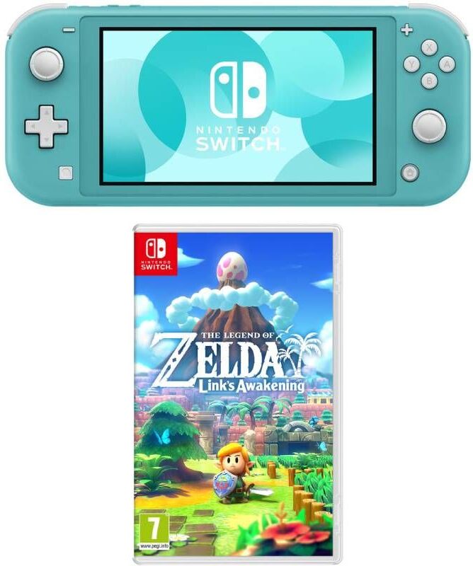 NINTENDO Switch Lite &amp; The Legend of Zelda: Links Awakening Bundle - Turquoise, Turquoise