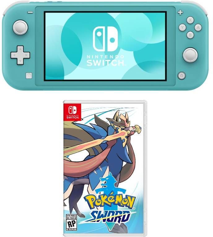 NINTENDO Switch Lite &amp; Pokemon Sword Bundle - Turquoise, Turquoise