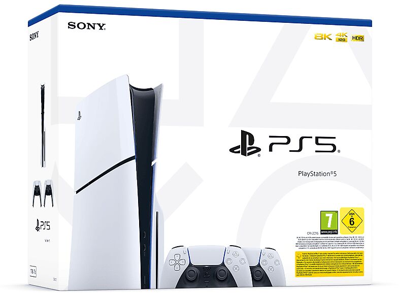 Sony PS5 Disc Slim + DualSense, White