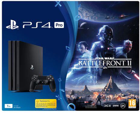 Sony PlayStation 4 Pro + StarWars Battlefront II 1 TB Wi-Fi Nero