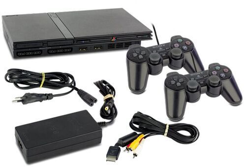 Sony PlayStation 2 Slim   2 Controller   nero