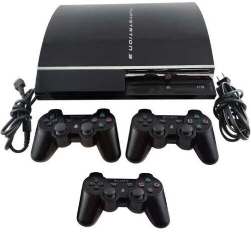 Sony PlayStation 3 Fat   320 GB   3 Controller   nero