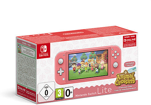 Nintendo Switch Lite Corallo + Animal Crossing New Horizons + Switch Online 3 Mesi