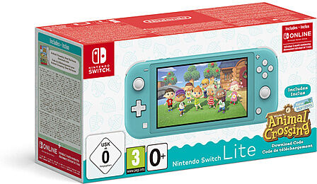 Nintendo Switch Lite Turchese + Animal Crossing New Horizons + Switch Online 3 Mesi