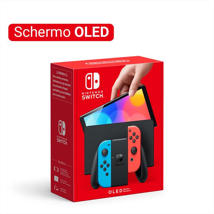 Nintendo Switch Oled-rosso Neon/blu Neon