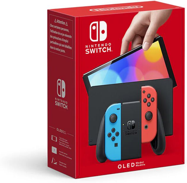 Nintendo Switch (modello Oled) Rosso neon/Blu neon, schermo 7 pollici