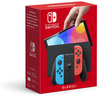 Nintendo Switch (modello Oled) Rosso neon/Blu neon, schermo 7 pollici