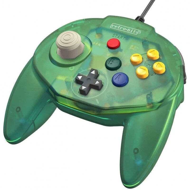 Retro-bit tribute 64 gamepad usb para nintendo64 verde