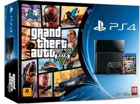 Sony Consola PS4 Standard + GTA V (500 GB)