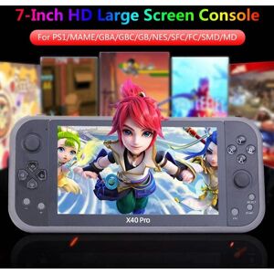 Electronic happiness X40 Pro Retro Portable Game Players 7 Inch Large Screen Support Wireless Controller Game Console PSP Arcade Video 10000 Games