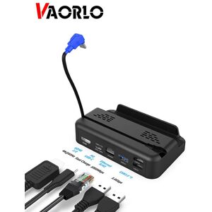 VAORLO Steam Deck Docking Station TV Base Stand 5 in 1 Hub Aluminum Alloy Holder Dock 60Hz HDMI-compatible USB-C For Steam Deck Console