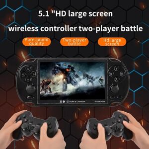 Electronic happiness 5.1 Inch High-definition Large Screen X9s Dual Version Handheld Game Console Retro Nostalgia Hd Game Consoles  Husband Gift