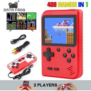 DATA FROG 8 Bit Retro Video Game Console Built-in 400 Classic Games 3.0 Inch Dual Player Mini Handheld Video Game Console AV Out