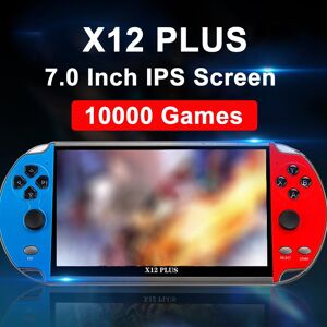 JY-Just for You X12 Plus 7 Inch HD Screen Handheld Game Console Portable Audio Video Game Player Built-in 10000 Retro Games Birthday Gift