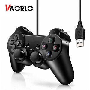 VAORLO Vibration Joystick Wired USB PC Controller For PC Laptop For WinXP/7/8/10 For Vista Black Gamepad