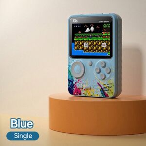 SHEIN 1pc Handheld Game Console With 500 Classic Retro Games, Supporting 2-Player Mode, Rechargeable Battery, Mini Portable, Ideal Gift Blue one-size