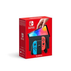 Nintendo Switch (OLED Model) - Neon Blue/Neon Red & Super Mario Bros. Wonder Switch