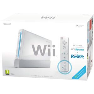 Nintendo Wii Console (White) with Wii Sports + Wii Sports Resort including Wii Remote Plus Controller (Wii)