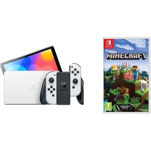 Nintendo Switch OLED White & Minecraft Bundle, White