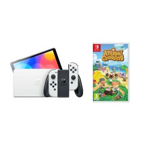 Nintendo Switch OLED White & Animal Crossing: New Horizons Bundle, White