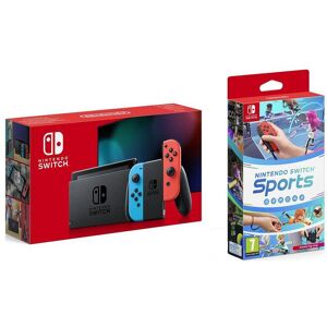 Nintendo Switch & Sports Bundle - Neon Red & Blue, Red,Blue