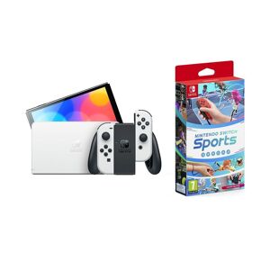 Nintendo Switch OLED & Sports Bundle - White, White