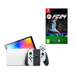 NINTENDO Switch OLED (White) & EA Sports FC 24 Bundle, White
