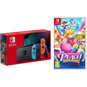 Nintendo Switch (Neon Red and Blue) & Princess Peach: Showtime Bundle, Red,Blue