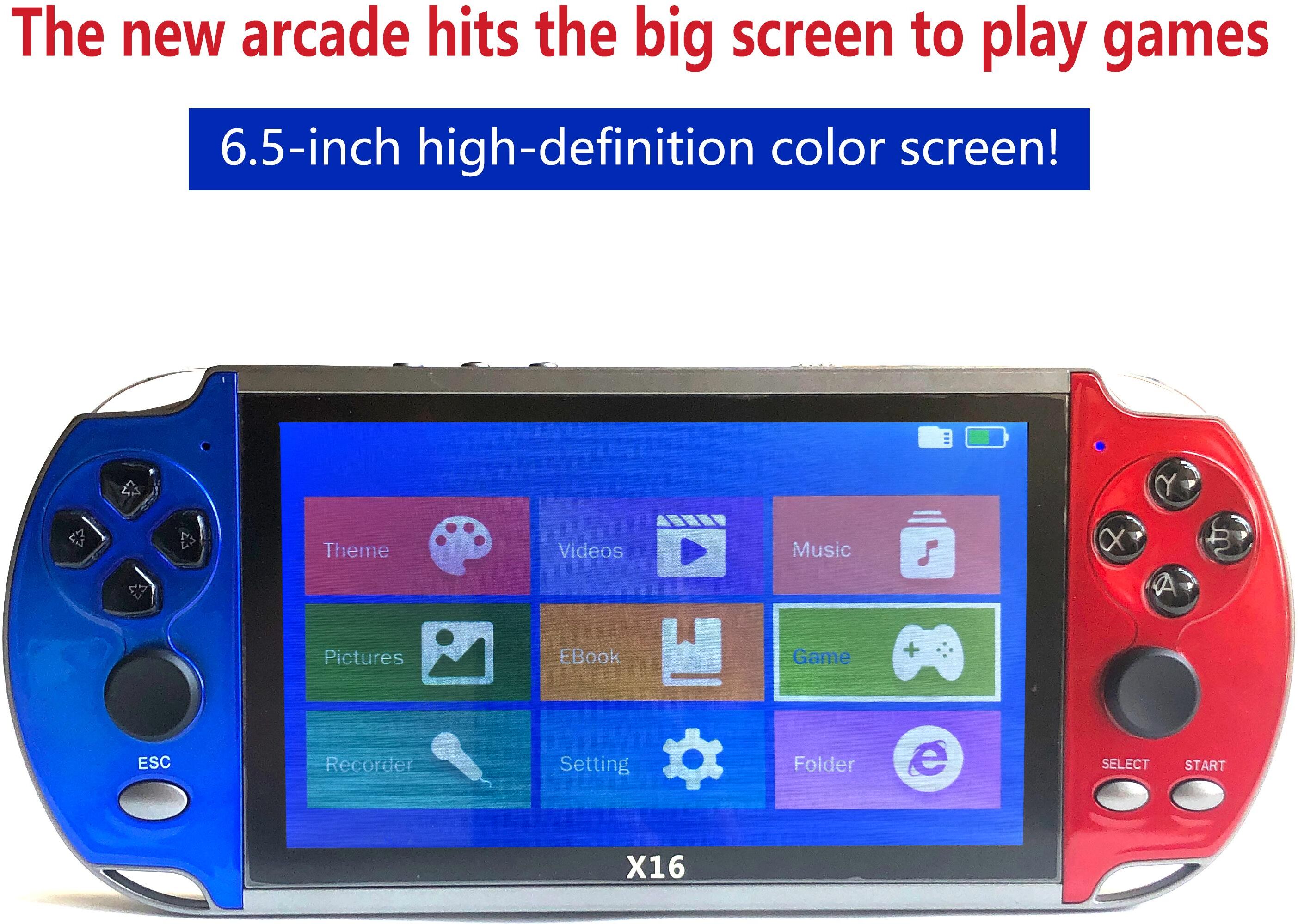 Essager Electronic 6.5inch X16 Portatil Handheld Consola De Video Juegos Retro Arcade Player Electronic Hand Held Game Box Classic Console For Psp