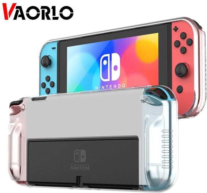 VAORLO For Nintendo Switch Oled Case Protective Carrying Bag Switch Oled Case Game Silicone Case Bag Soft Protector Accessories