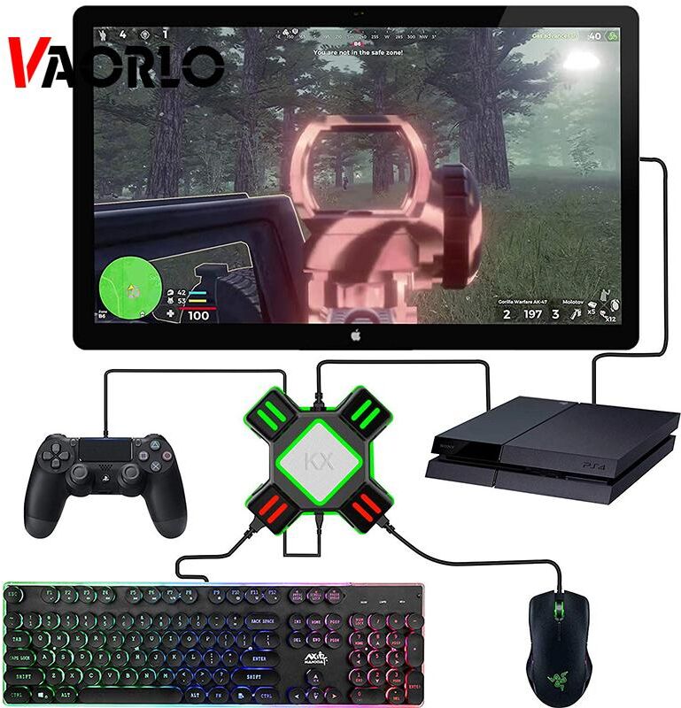 VAORLO Gamepad Controller Converter For PS5 Keyboard Mouse Adapter Xbox One Nintend Switch Emulator Support FPS Game Handle Accessories