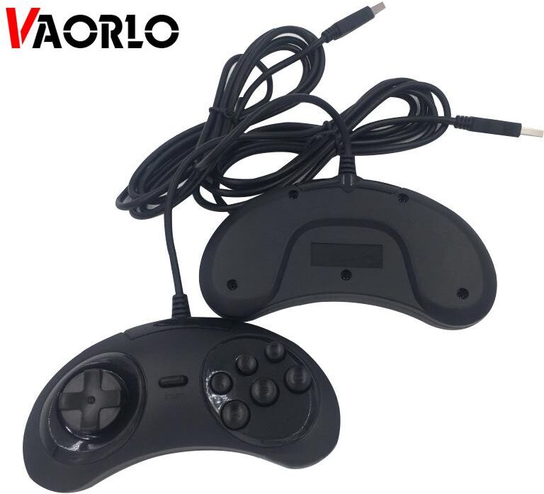 VAORLO USB Gamepad PC Computer Handle Sega Shape USB Interface Retro Gamepad