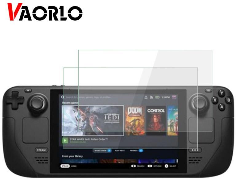 VAORLO Anti-Scratch Screen Protector Guard Film for Valve Steam Deck Game Console 9H Premium Tempered Glass for Steam Deck Accessories