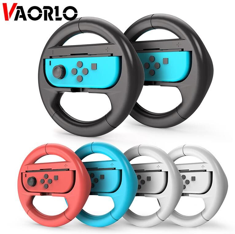 VAORLO Joycon Game Steering Racing Handle Steer Wheel Holder Mount for Nintendo Switch Oled /NS Joy-Con Controller Hand Grip Support