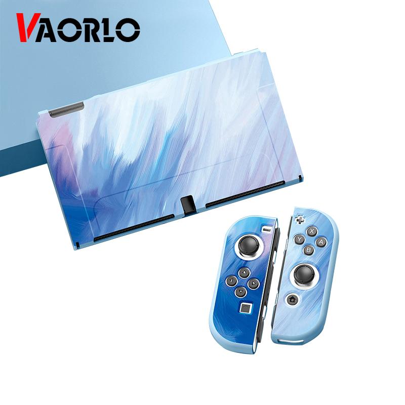 VAORLO For Nintendo Switch OLED Accessories Protective Shell NS Game Host Console TPU All-inclusive Soft Cover Protection Case Pouch