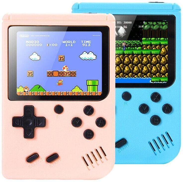 WonderfulOne Funny Handheld Retro Video Game Console Gameboy Built-in 500 Classic Game Kids Gift