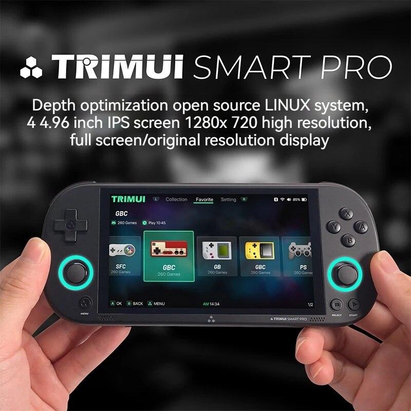 Electronic happiness TRIMUI Smart Pro open source handheld game console retro arcade HD 4.96 inch ips screen game console Linux system battery life