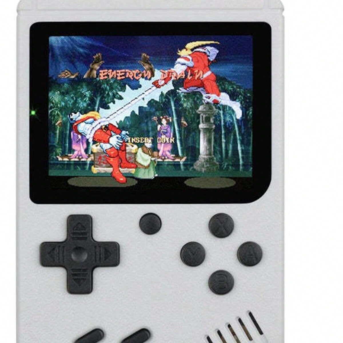 SHEIN 1pc Handheld Game Console (Macaron/500/Combined Versions), Retro Childhood Nostalgic Mini Gaming Device White one-size