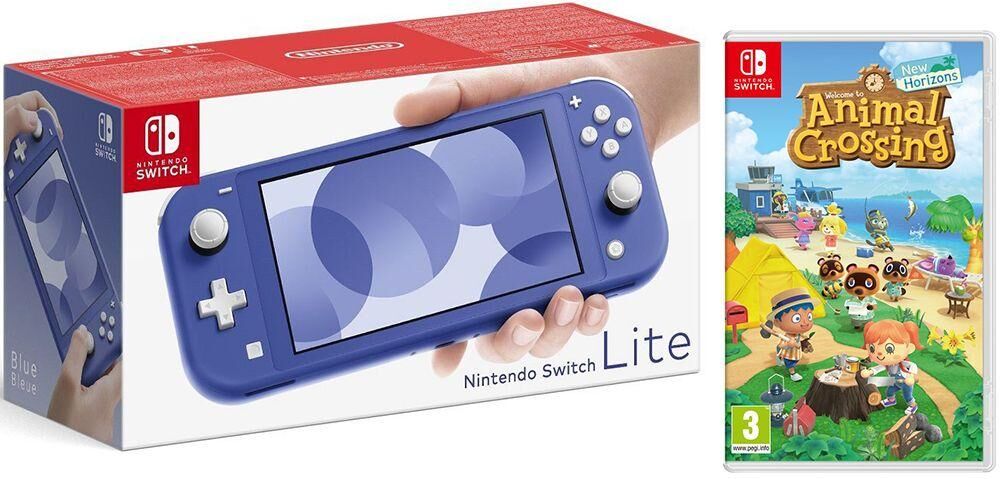 Nintendo Switch Lite Blue & Animal Crossing: New Horizons Bundle, Blue