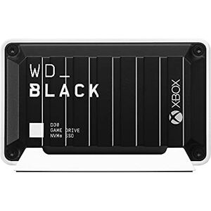 WD_BLACK D30 Game Drive SSD 1 TB (Übertragung mit 900 MB/s, USB Typ-C zu Typ-A Kabel) kompatibel mit PlayStation 5 und Xbox Series X S, Schwarz