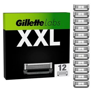 Gillette Labs Rasierklingen für Rasierer, 12 Ersatzklingen, für  Labs Nassrasierer Herren mit Reinigungs-Element und Heated Razor