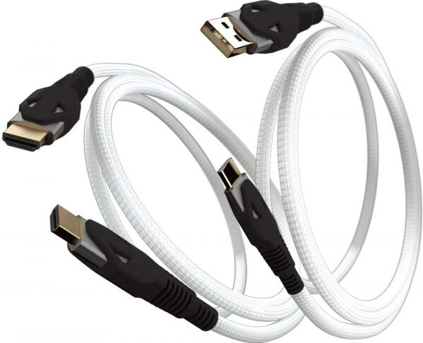 gioteck - Premium Viper HDMI 2.1 Gold Plated Cable - white